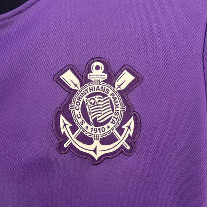 Camisa feminina roxa pré-jogo do Corinthians 2025/26