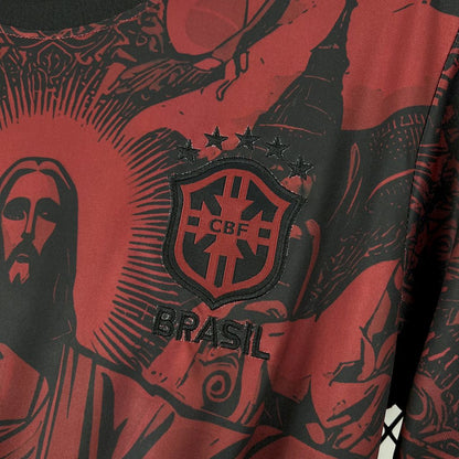 Brazil 2025/26 Jordan Black And Red Special Edition Jersey