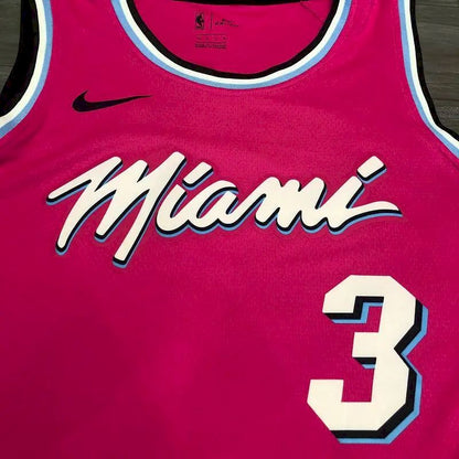 Camisa masculina Dwyane Wade rosa versão jogador – edição clássica retrô