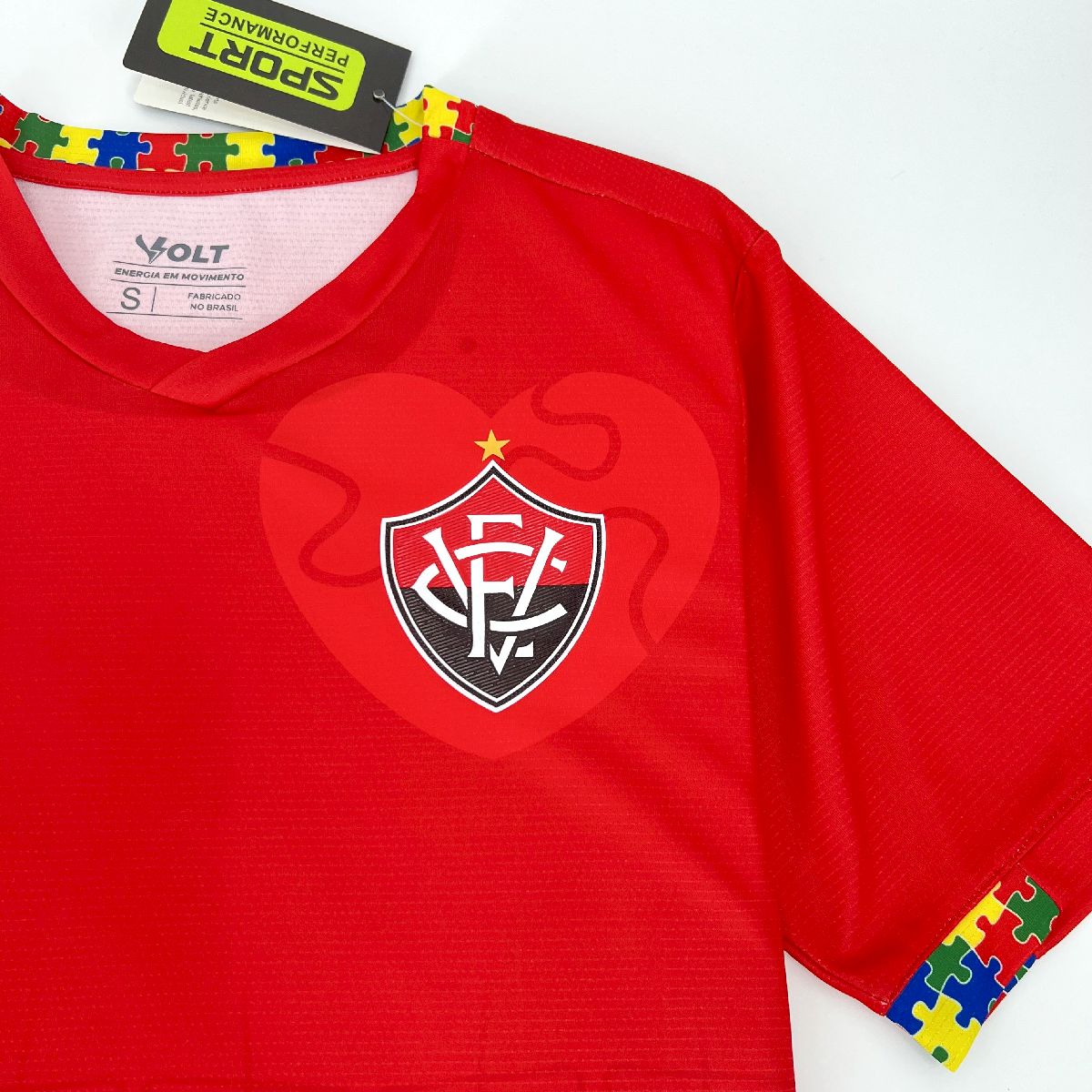 Men's Vitória 2024/25 Autismo Vermelha Volt Jersey