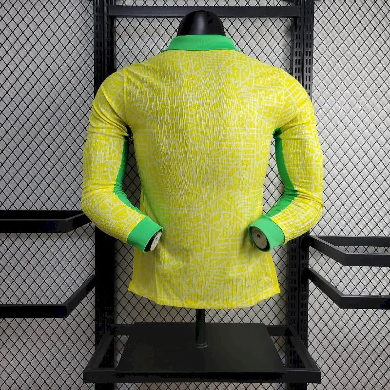 Men's Brazil 2024/25 Home Long Sleeve Jersey Player Version