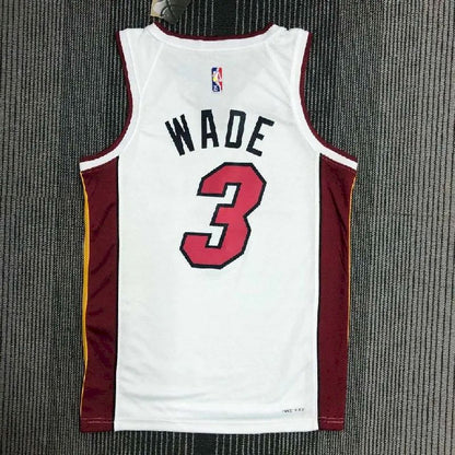 Camisa masculina Dwyane Wade branca da equipe – Edição de 75º aniversário