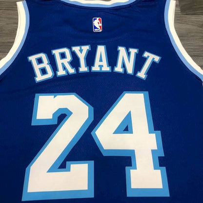 Camisa azul masculina Kobe Bryant versão jogador – Edição clássica retrô