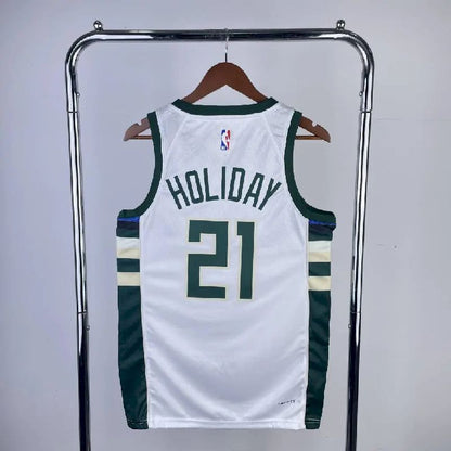 Camisa Jrue Holiday Branca Masculina 2023 - Time Principal