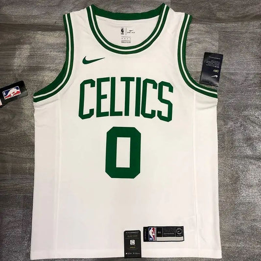 Jayson Tatum White Men’s Player Version Jersey-Association Edition