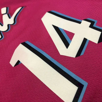Camisa Tyler Herro Masculina Rosa Versão Jogador – Edição Clássica Retro
