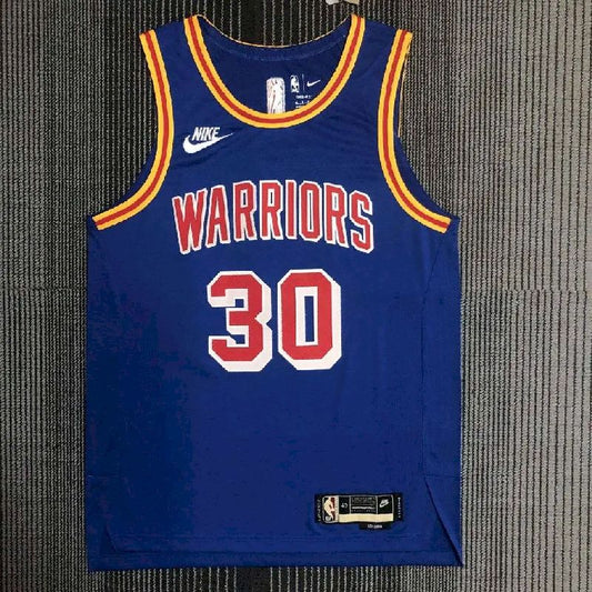 Men’s Stephen Curry Blue Retro Team Jersey – Authentic Edition