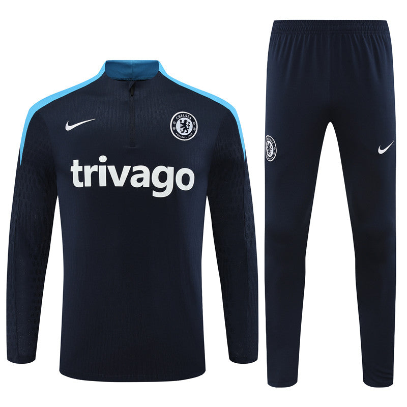 Suéter e calça Chelsea 2024/25 com zíper e meio zíper 14001