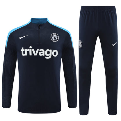 Suéter e calça Chelsea 2024/25 com zíper e meio zíper 14001