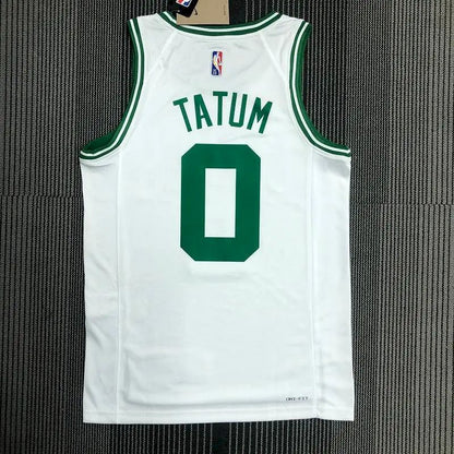 Camisa masculina Jayson Tatum branca do time – Edição de 75º aniversário