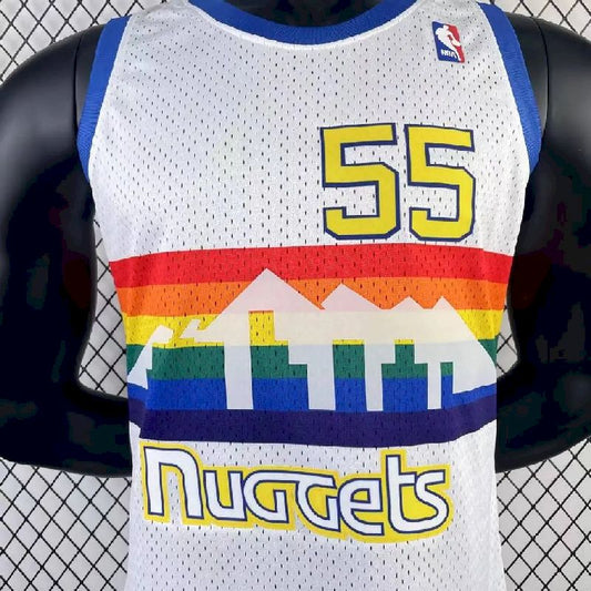 Men’s M&N 1991/1992 Dikembe Mutombo White Retro Jersey