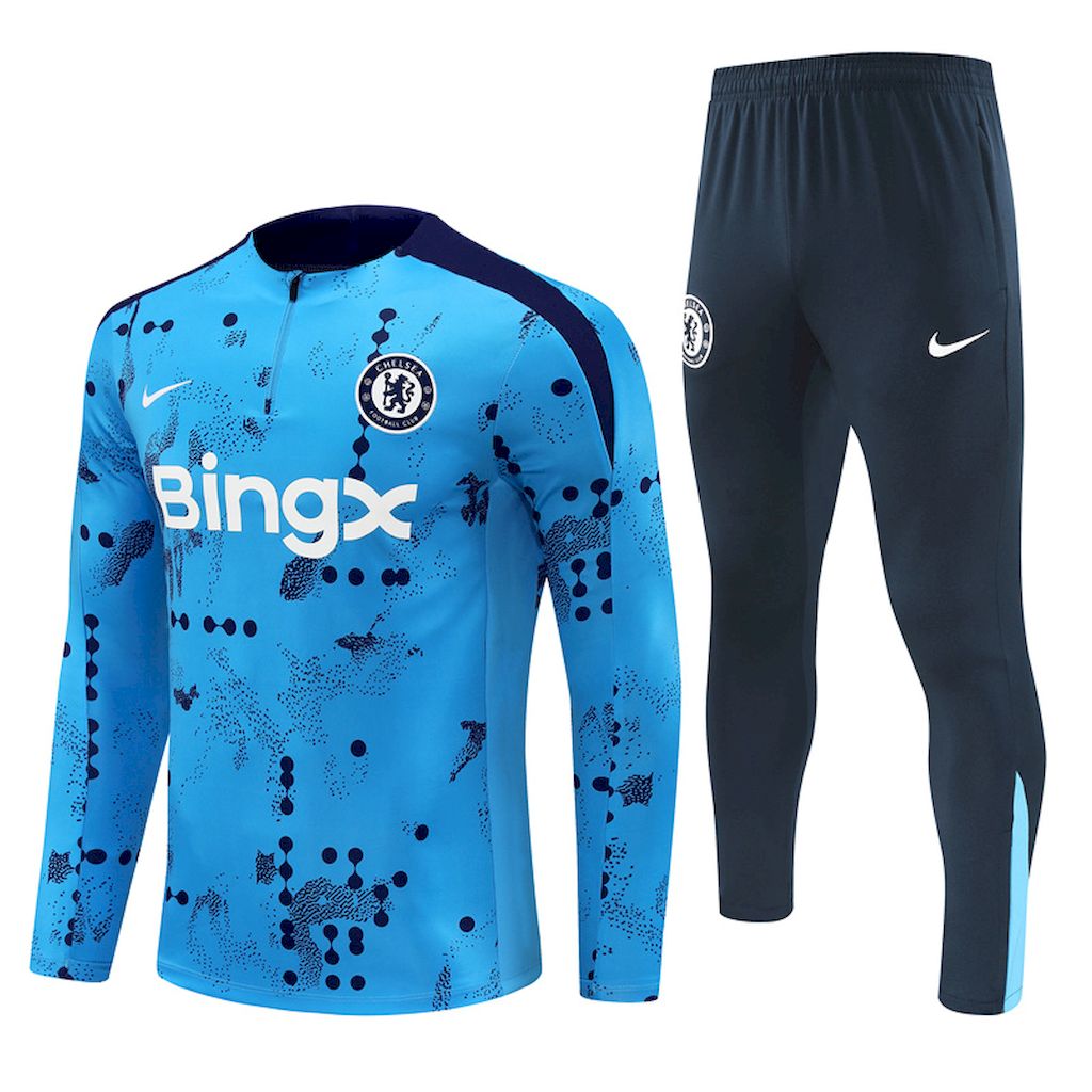 Suéter e calça Chelsea 2024/25 com zíper e meio zíper 14001