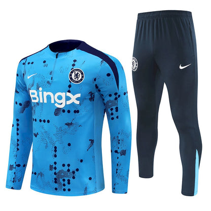 Suéter e calça Chelsea 2024/25 com zíper e meio zíper 14001