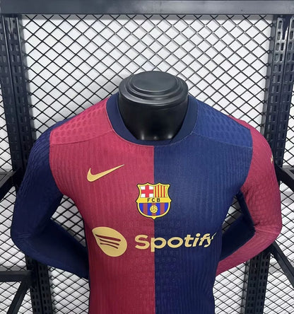 Barcelona 2024/25 Home Long Sleeves Jersey Player Version