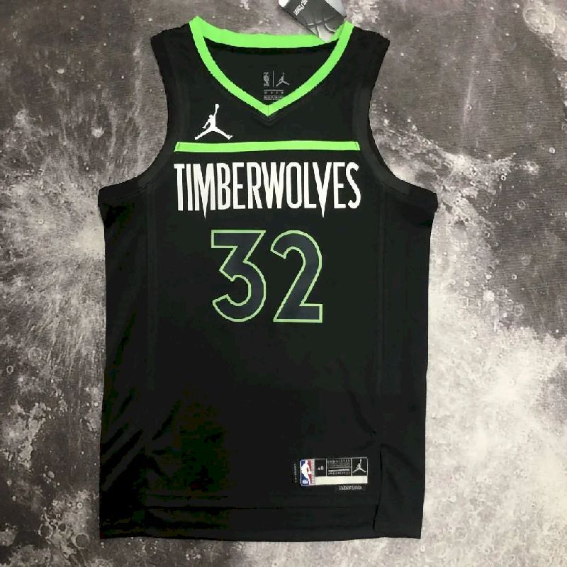 Camisa preta masculina Karl-Anthony Towns Team – Edição Statement