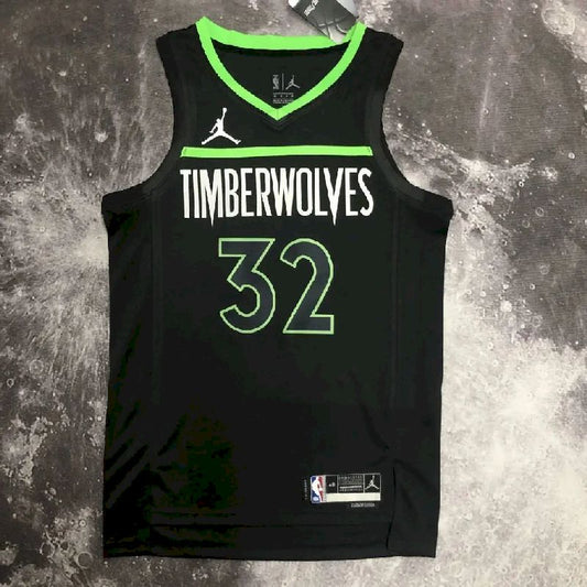 Camisa preta masculina Karl-Anthony Towns Team – Edição Statement