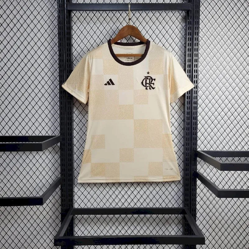 Camisa feminina pré-jogo do Flamengo 2024/25
