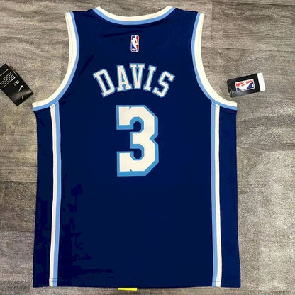 Camisa Anthony Davis Masculina Azul Versão Jogador – Edição Clássica Retro Conjunta