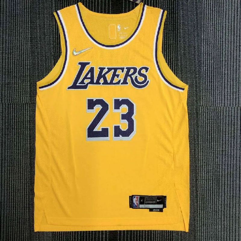 Men’s LeBron James Yellow Team Jersey – Authentic Edition