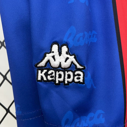 Camisa e shorts retrô infantil do Barcelona 1995/97