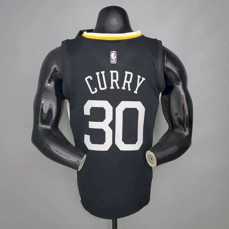 Camisa masculina Stephen Curry com decote em V preta versão jogador – Edição Statement