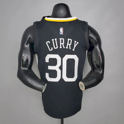 Camisa masculina Stephen Curry com decote em V preta versão jogador – Edição Statement