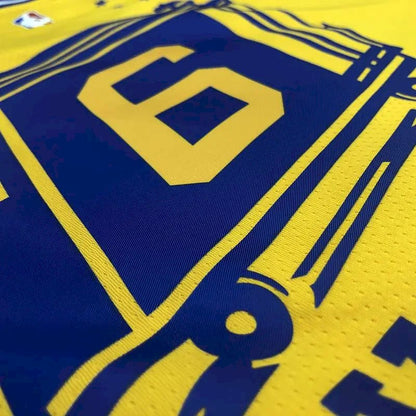 Camisa amarela masculina Nick Young versão jogador – The City Classic Edition