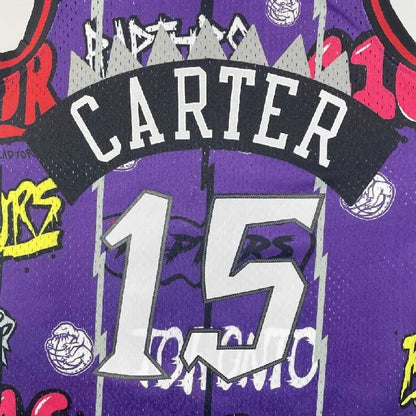 Camisa masculina M&amp;N 1998/99 Vince Carter roxa retrô