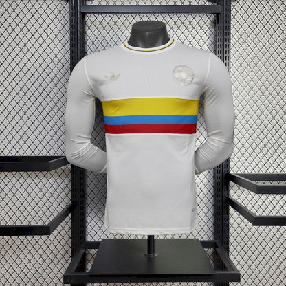 Men's Colombia 2024/25 100th Anniversary Long Sleeve Jersey Player Version