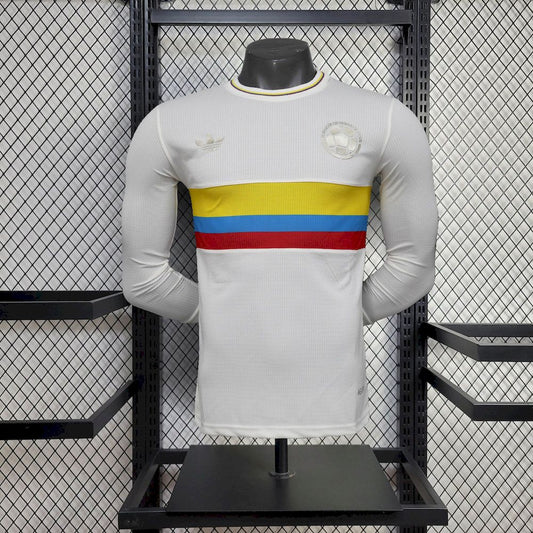 Men's Colombia 2024/25 100th Anniversary Long Sleeve Jersey Player Version