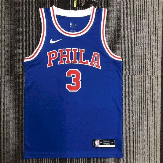 Men’s Allen Iverson Blue Retro Team Jersey