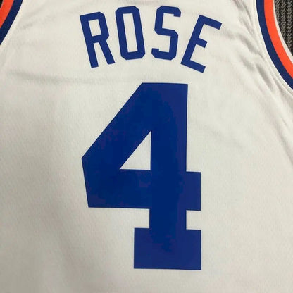 Camisa Derrick Rose Masculina Branca 2021-22 75º Aniversário – Edição Clássica