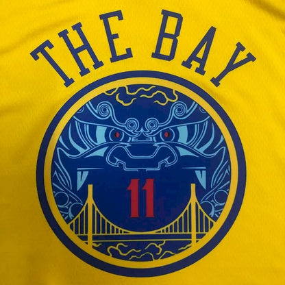 Camisa Klay Thompson Amarela Swingman Versão Jogador Masculina – Edição City
