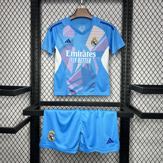 Kit de goleiro infantil do Real Madrid 2024/25