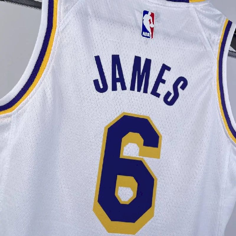 Youth LeBron James White Team Jersey