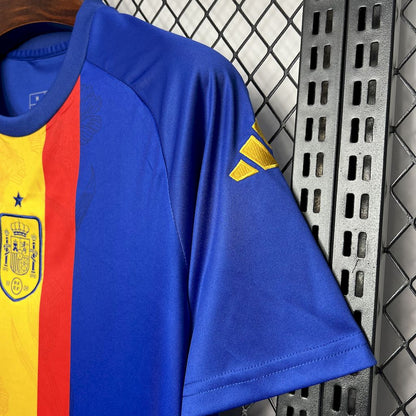 Camisa de treino pré-jogo da Espanha para a Eurocopa 2024/25
