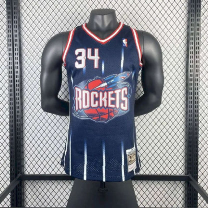 Camisa masculina M&amp;N Hakeem Olajuwon retrô 1996/97