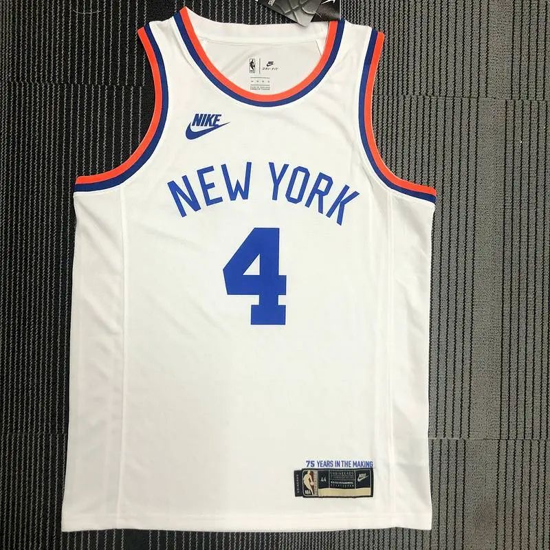 Camisa Derrick Rose Masculina Branca 2021-22 75º Aniversário – Edição Clássica