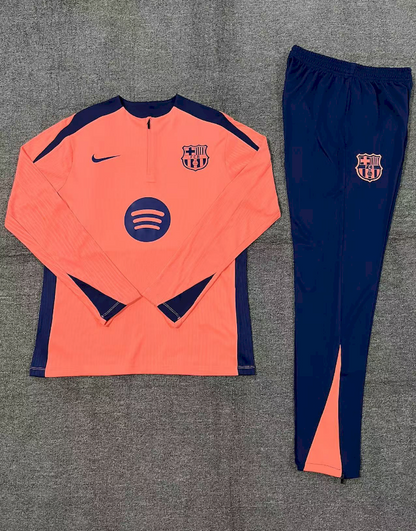 Suéter e calça infantil com zíper médio Barcelona 2024/25 14001