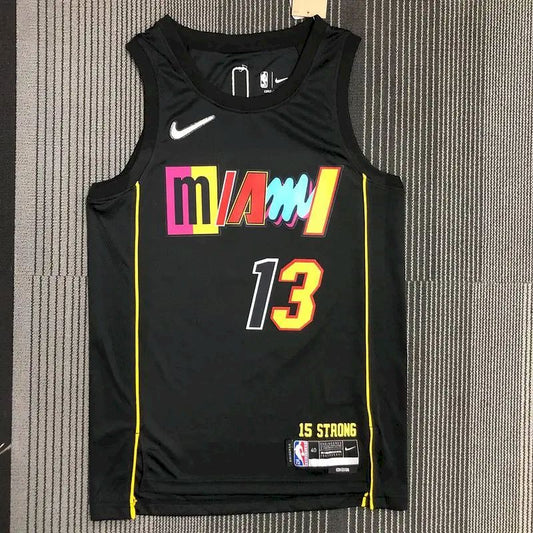 Men’s Bam Adebayo Black Team Jersey – 75th Anniversary City Edition