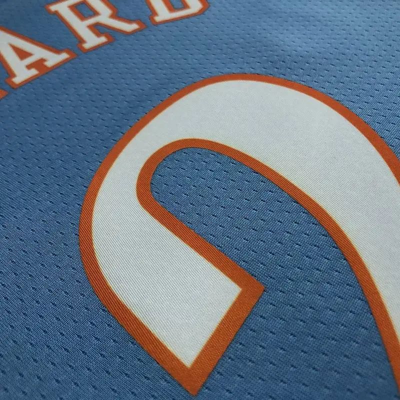 Camisa azul masculina do time Kawhi Leonard – Edição City do 75º aniversário