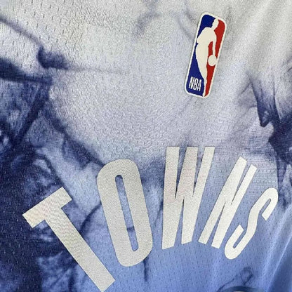 Camisa azul masculina Karl-Anthony Towns 2024 – Edição City