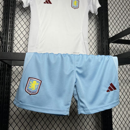 Uniforme reserva infantil do Aston Villa 2024/25