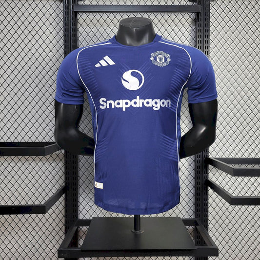 Men's Manchester United 2025/26 Blue Shirt Player Edition
