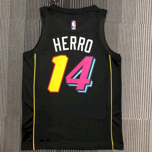 Men’s Tyler Herro Black 2021-22 Swingman Team Jersey – City Edition