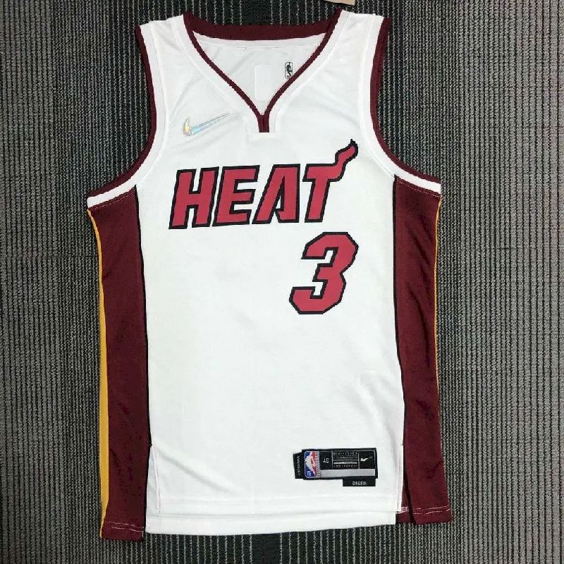 Camisa masculina Dwyane Wade branca da equipe – Edição de 75º aniversário