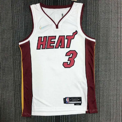 Camisa masculina Dwyane Wade branca da equipe – Edição de 75º aniversário
