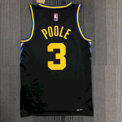 Men’s Jordan Poole Black Team Jersey – 75th Anniversary City Edition