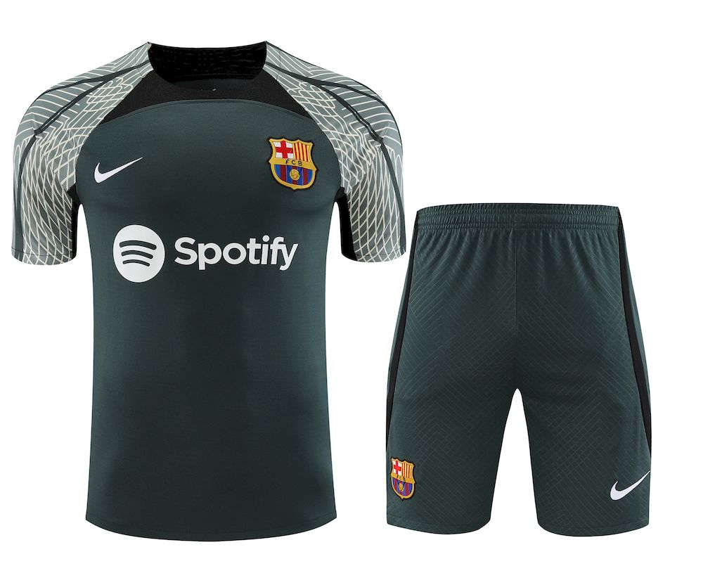 Camisa de treino adulto Barcelona 2023/24 + short 418