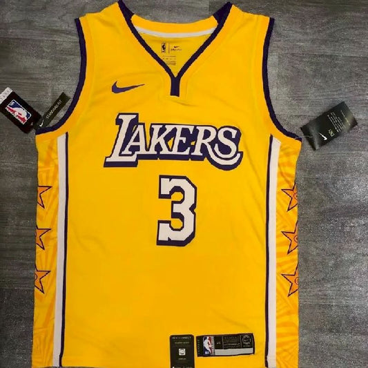 Camisa Anthony Davis Yellow City Edition Masculina Versão Jogador